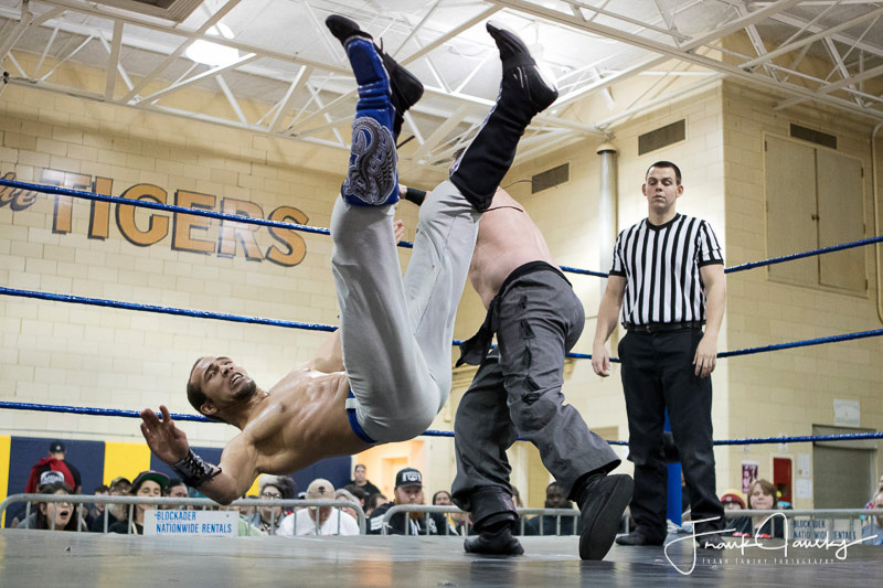 CLEVELAND, OH - FEBRUARY 17: Action during Absolute Intense Wrestling's Walk The Plank at Our Lady of Mt. Carmel in Cleveland, OH. (Photo by Frank Jansky)